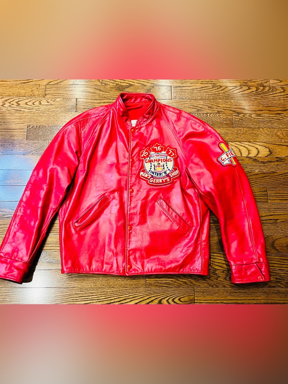 Vintage 1977 All-Ontario Leather Jacket S